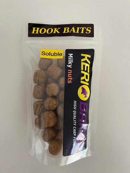 Kerio Baits Milky Nuts Šķīstošās ēsmas Boilas