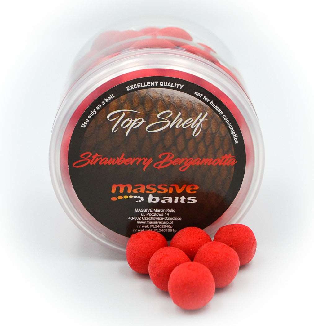 Massive Baits Strawberry Bergamotta Peldošās Boilas 14mm