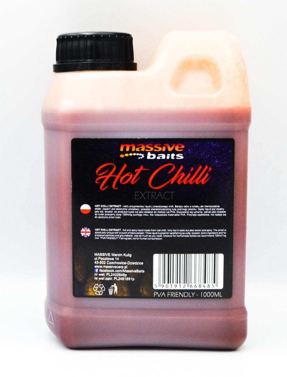 Massive Baits Hot Chilli Extract Likvīds 1000ml