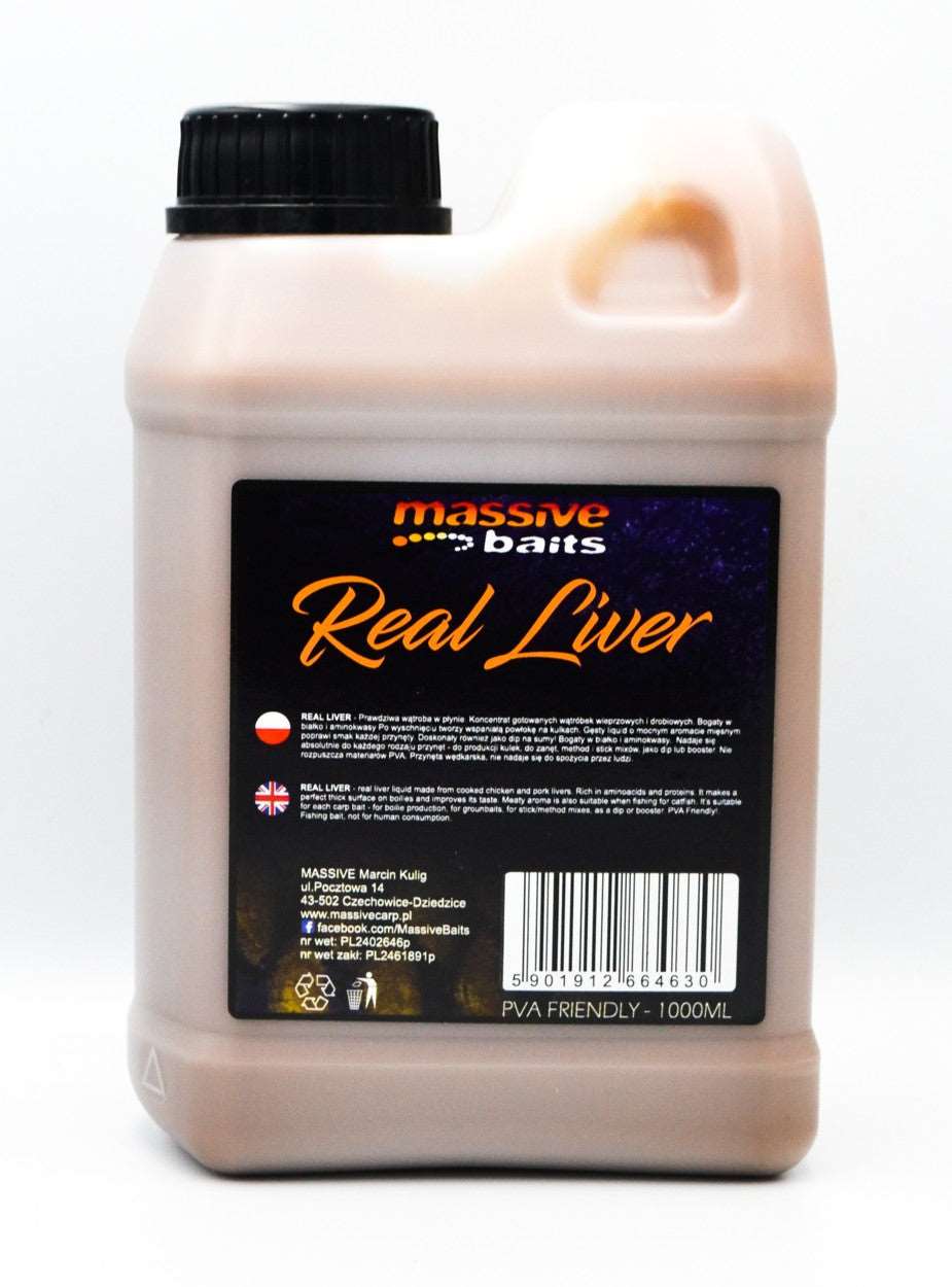 Massive Baits Real Liver Likvīds 1000ml