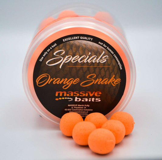 Massive Baits Orange Snake Peldošās Boilas 14mm