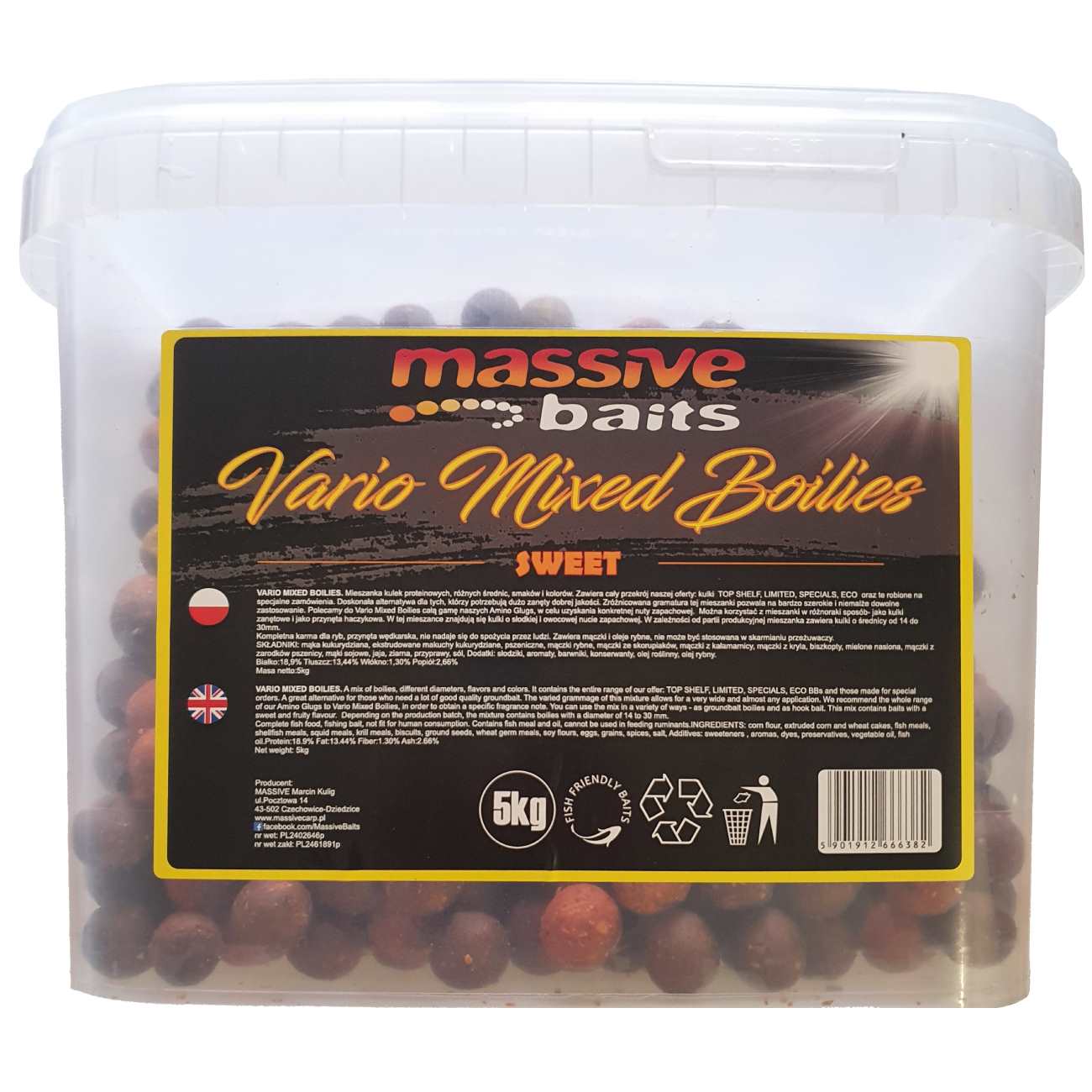 Massive Baits Vario Mix Boilas Sweet 5kg