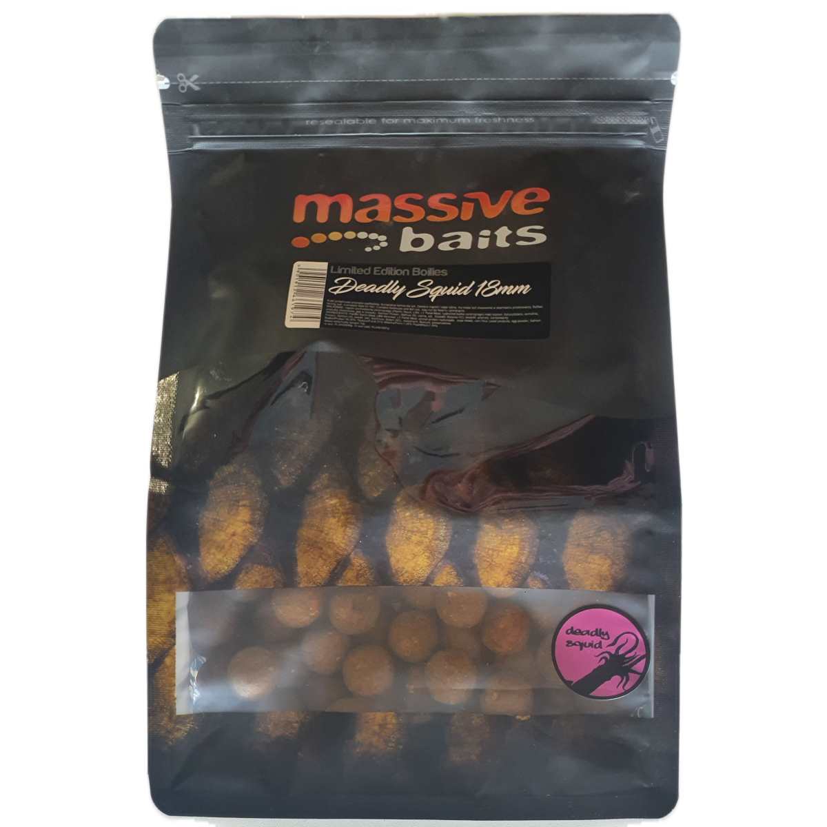 Massive Baits Deadly Squid Boilas 18mm 1kg