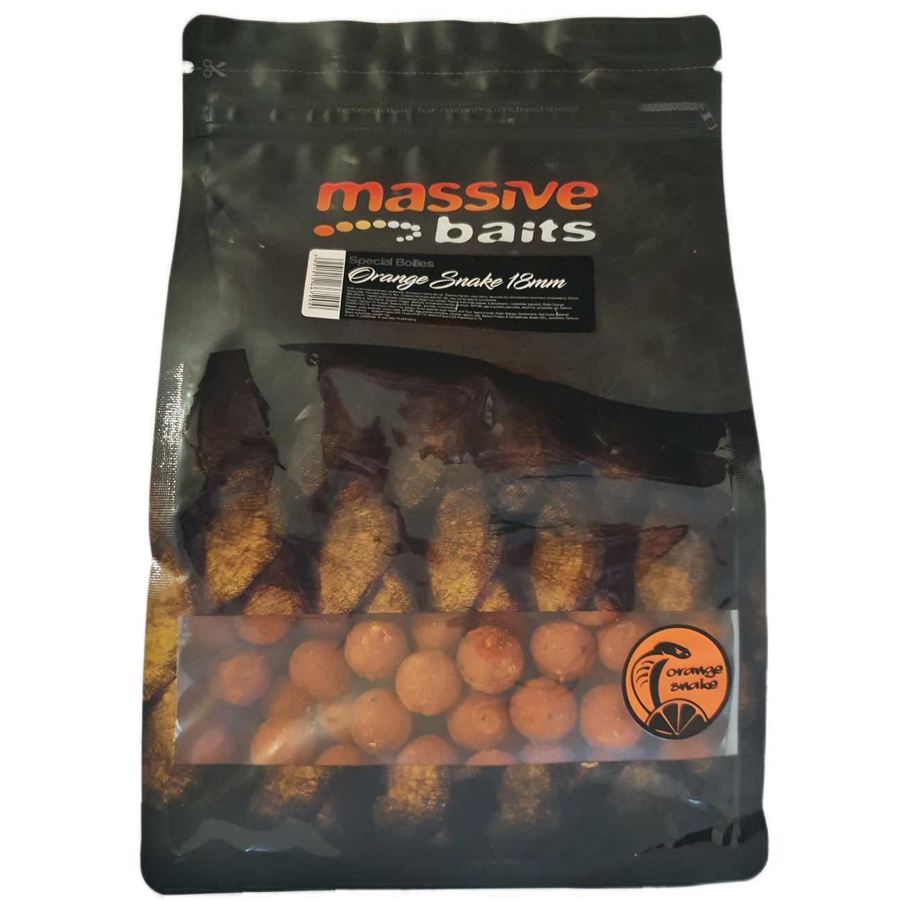 Massive Baits Orange Snake Robin Orange Boilas 18mm 1kg