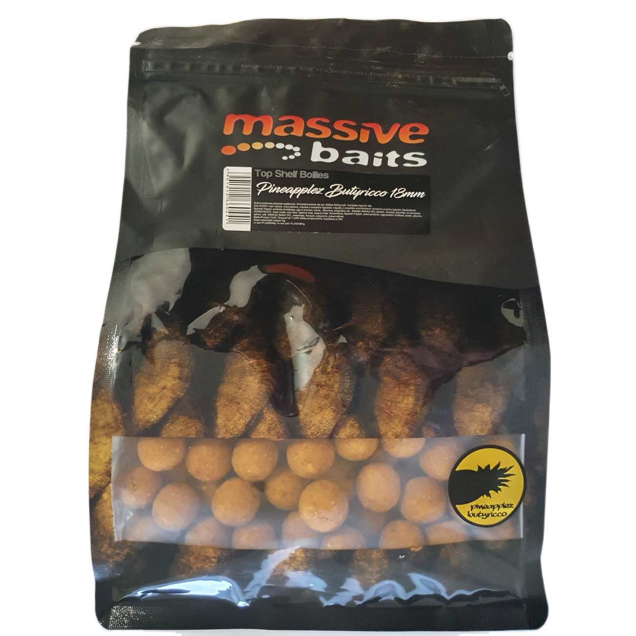 Massive Baits Pineapplez Butyricco Boilas 18mm 1kg